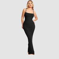 Thumbnail for Women's Shapewear Dress Jumpsuit Tummy Tuck Lift Corset Open Crotch Suspender Tight Long Skirt Chest Pad Bodysuit Dress