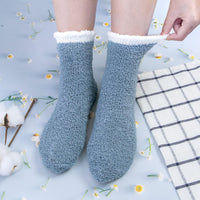 Thumbnail for 5 Pairs Womens Fuzzy Socks Cozy Soft Fluffy Cute Cat Animal Winter Warm Slipper Socks Christmas Stocking Stuffers Gifts