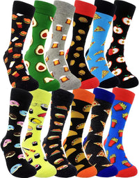 Thumbnail for Mens Funny Pattern Dress Socks Crazy Design Cotton Socks Novelty Gifts for Men