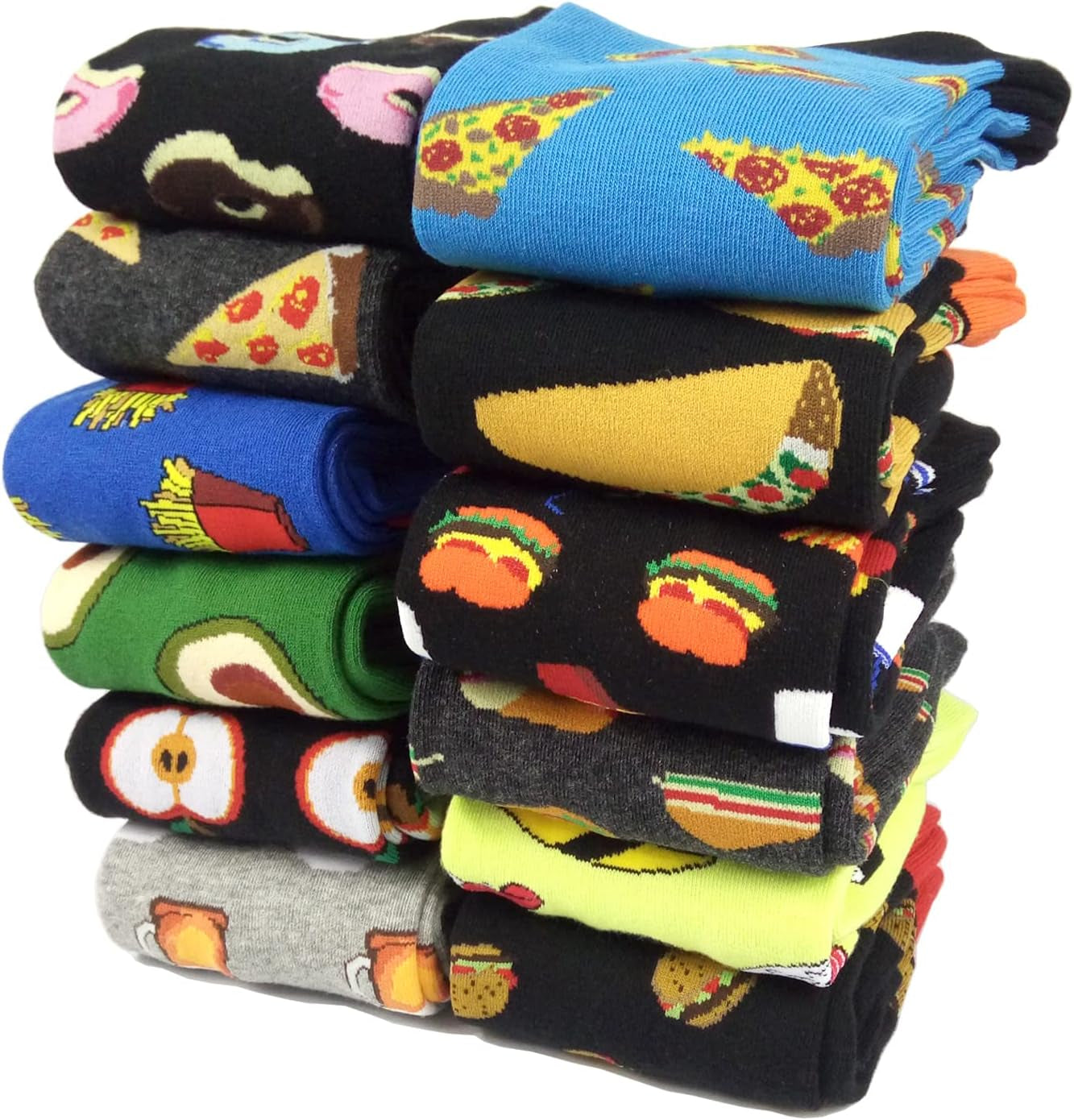 Mens Funny Pattern Dress Socks Crazy Design Cotton Socks Novelty Gifts for Men