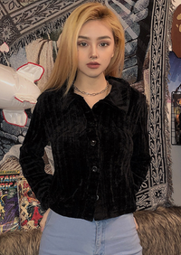 Thumbnail for Black sweater female summer and winter outer wears sweater