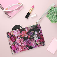 Thumbnail for Floral Bouquet Designed Zipped Clutch Bag