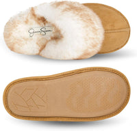 Thumbnail for Women'S Comfy Faux Fur House Slipper Scuff Memory Foam Slip on Anti-Skid Sole