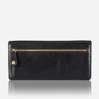 Thumbnail for Large Multi-Compartment Leather Purse, Black