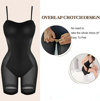 Thumbnail for Women's Shapewear Dress Jumpsuit Tummy Tuck Lift Corset Open Crotch Suspender Tight Long Skirt Chest Pad Bodysuit Dress