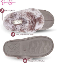 Thumbnail for Women'S Comfy Faux Fur House Slipper Scuff Memory Foam Slip on Anti-Skid Sole