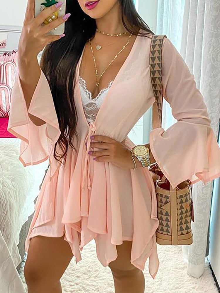 Ladies Fashion Casual Top Shorts Set