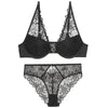 Sexy Front Closure Bra Sets Sexy Small Girl Lingerie Push up Lace Bralette Underwear Brassiere Transparent Panties Intimates