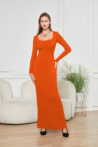 Thumbnail for Two-in-one With Lining Double-layer Belly Contracting Hip Lifting Long Sleeve Narrow Dress