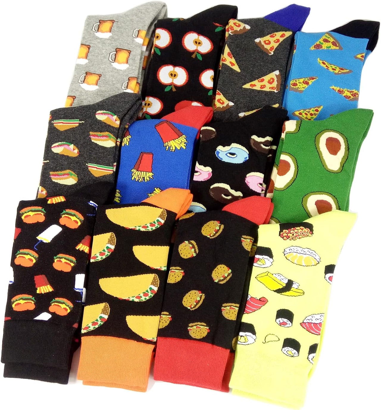 Mens Funny Pattern Dress Socks Crazy Design Cotton Socks Novelty Gifts for Men