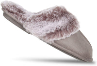 Thumbnail for Women'S Comfy Faux Fur House Slipper Scuff Memory Foam Slip on Anti-Skid Sole