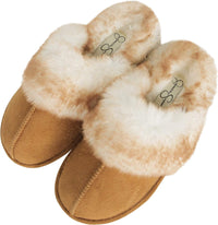 Thumbnail for Women'S Comfy Faux Fur House Slipper Scuff Memory Foam Slip on Anti-Skid Sole