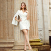 Stitching Suit Skirt With High End Temperament Cape Dress
