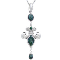 Thumbnail for New Dawn - Green Marble with Adornments Necklace