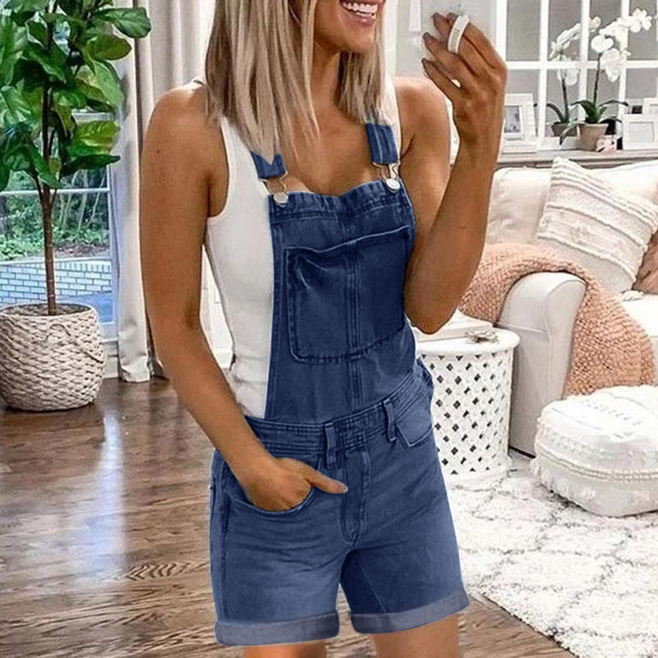 Denim Jeans For Women Plus Size Denim Bib Pants Sexy Long Rompers Bib