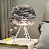 Thumbnail for Feather Bedroom Table Lamp Modern Bedside Lamp Living Room Coffee Shop
