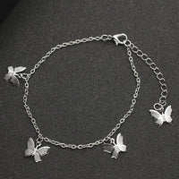 Thumbnail for Crystal Butterfly Anklet For Women Foot Jewelry Summer Beach Barefoot