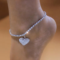 Thumbnail for Stonefans Fashion Heart Rhinestone Anklets Wholesale Jewelry for Women