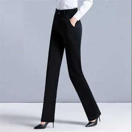 Women Pants High Waist Female Wide Leg Pants Thick Causal Trousers
