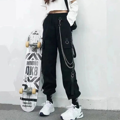 Women Cargo Pants 2023 Harem Pants Fashion Punk Pockets Jogger