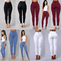 Thumbnail for HOT SALE Women Denim Skinny Jeggings Pants High Waist Stretch Jeans