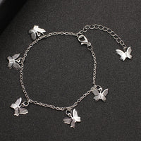 Thumbnail for Crystal Butterfly Anklet For Women Foot Jewelry Summer Beach Barefoot