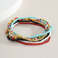 Thumbnail for 7Pcs/Set Bohemian Multicolor Beaded Chain Anklet Bracelet Set for