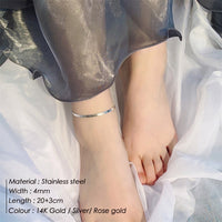 Thumbnail for Jujie 4mm 316l Stainless Steel Snake Chain Anklet For Women/men Sexy