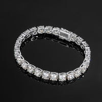 Thumbnail for KNOBSPIN 6.5mm D Color Moissanite Tennis Bracelets 4 Prong Setting