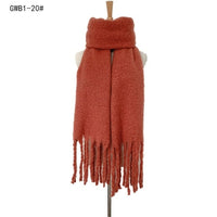 Thumbnail for Luxury Cashmere Bright Solid Colors Women Scarf Winter Shawl And Wrap