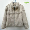 Women Genuine Rabbit Fur Coats Solid Female Stand Collar Rex Rabbit