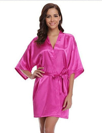 Thumbnail for Rb032 2018 New Silk Kimono Robe Bathrobe Women Silk Bridesmaid Robes