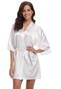 Thumbnail for Rb032 2018 New Silk Kimono Robe Bathrobe Women Silk Bridesmaid Robes