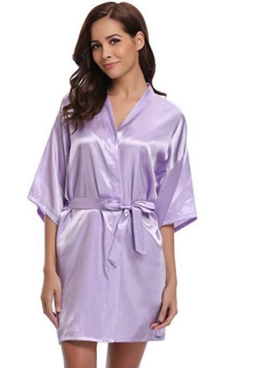 Rb032 2018 New Silk Kimono Robe Bathrobe Women Silk Bridesmaid Robes