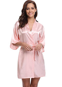 Thumbnail for Rb032 2018 New Silk Kimono Robe Bathrobe Women Silk Bridesmaid Robes