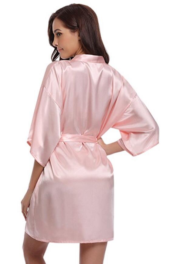 Rb032 2018 New Silk Kimono Robe Bathrobe Women Silk Bridesmaid Robes