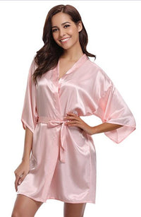 Thumbnail for Rb032 2018 New Silk Kimono Robe Bathrobe Women Silk Bridesmaid Robes