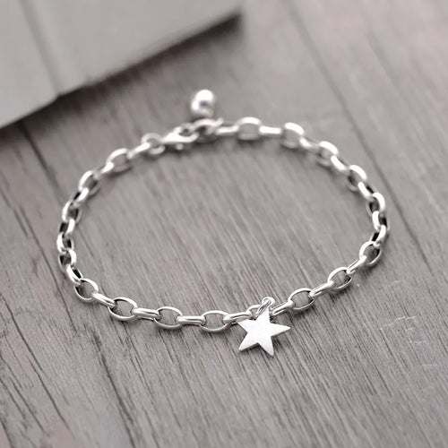 VENTFILLE 925 Sterling Silver Star Bracelet Fashion Korean