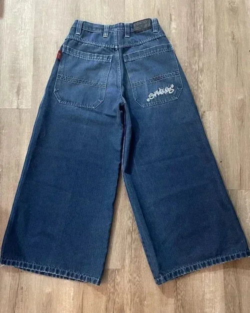 Jnco Baggy Jeans Hip Hop Rock Embroidery Pattern Men Women 2023 New