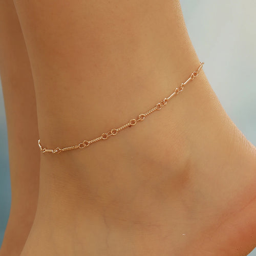 Handmade Crystal Stone Anklets Bracelets Women Barefoot Sandal Anklet