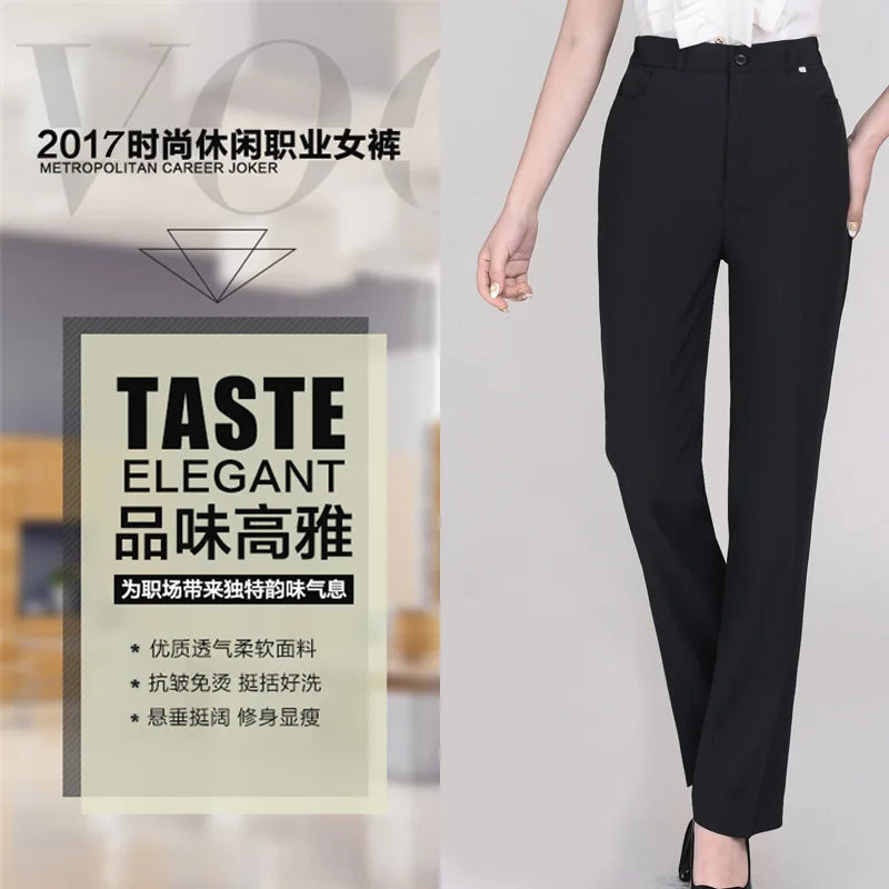 Work Pants Women's Summer Hotel Restaurant Waiter Overalls Straight