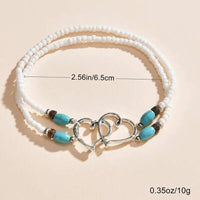 Thumbnail for Beads Ankle Bracelet Foot Jewelry Summer Handmade Beach Heart Shape