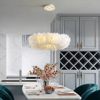 Thumbnail for SANDYHA Nordic Luxury LED Chandelier Goose Feather Pendant Light