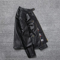 Thumbnail for Spring and Autumn Natural Cowhide Motorcycle Jackets Men Genuine