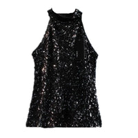 Thumbnail for Sequins Women Fashion Shimmer Flashy Embellished High Quality Halter