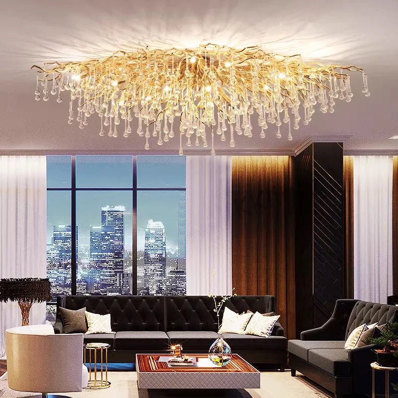 New Luxury LED Crystal Chandeliers Modern Ceiling Hanging Lamp lustre