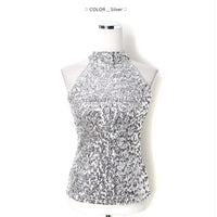 Thumbnail for Sequins Women Fashion Shimmer Flashy Embellished High Quality Halter