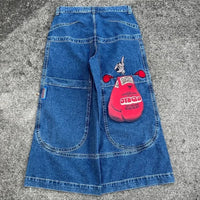 Thumbnail for JNCO Y2K Baggy Jeans men vintage Embroidered high quality jeans Hip