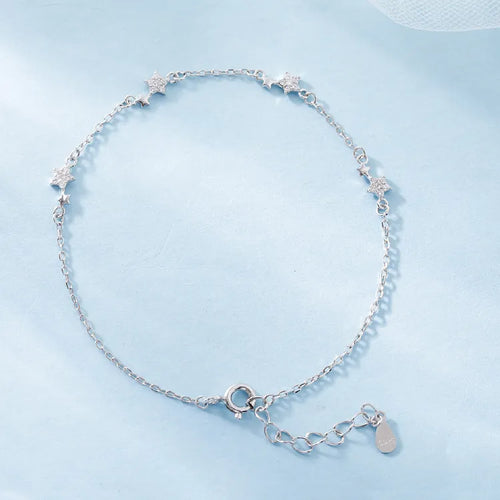 VENTFILLE 925 Sterling Silver Star Bracelet Fashion Korean