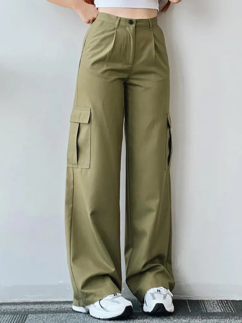 Y2K Women Vintage Cargo Pants Streetwear Techwear Korean Harajuku